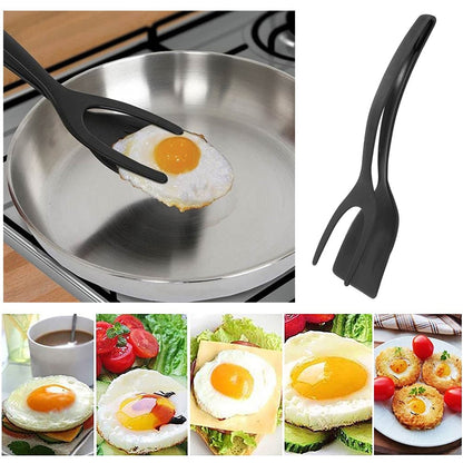 frying spatula with tongs

