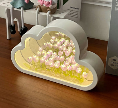 DIY Cloud Tulip Led Light With Exclusive Small Mirror