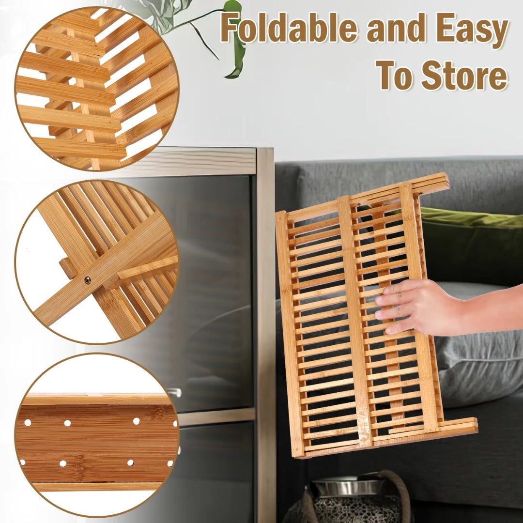 Bamboo dish drying rack