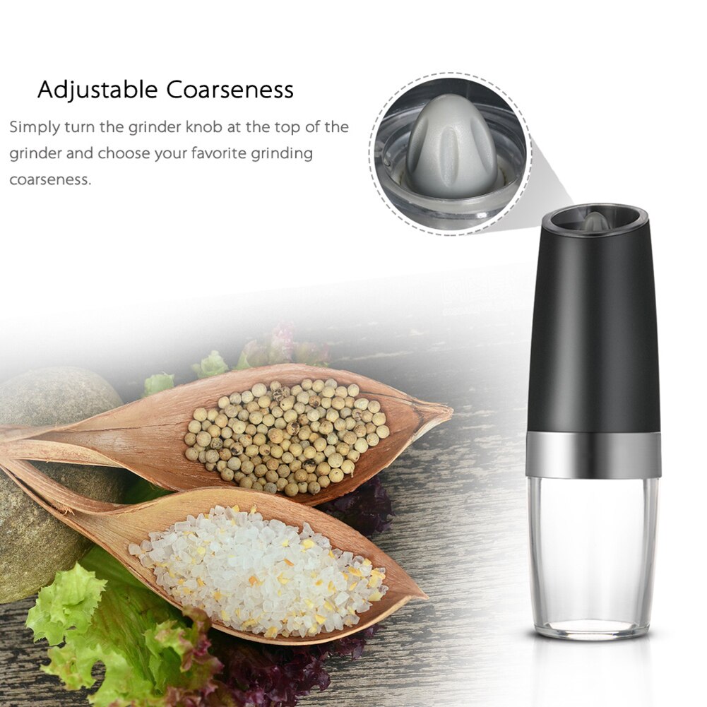 Automatic Salt & Pepper Grinder – One-Hand Operation & LED Light