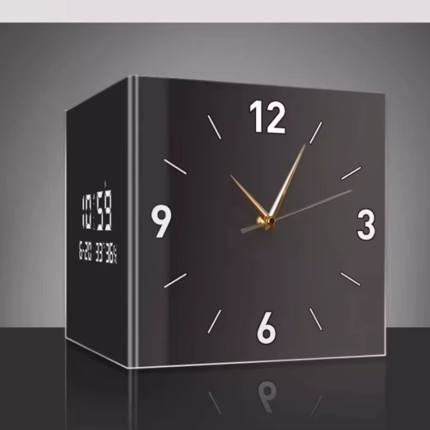 Digital and analog wall clock