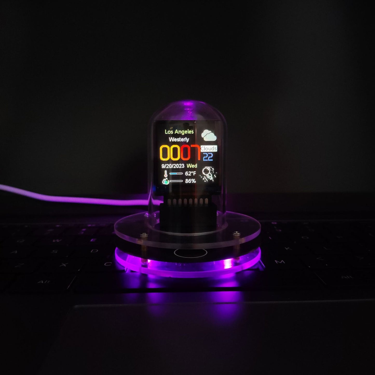 GIF display desk clock