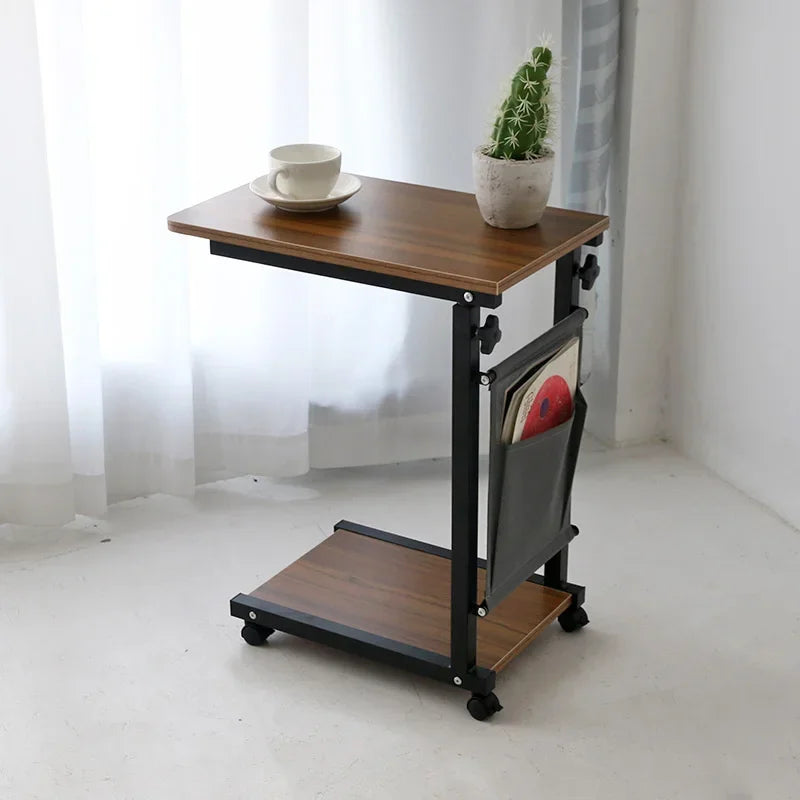 Bedside table with wheels