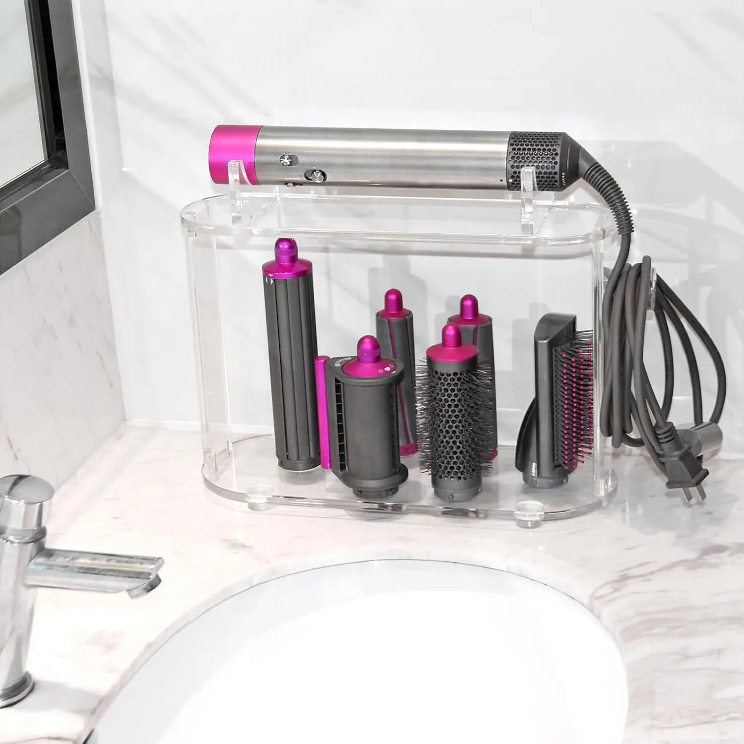 Space-saving hair tool organizer