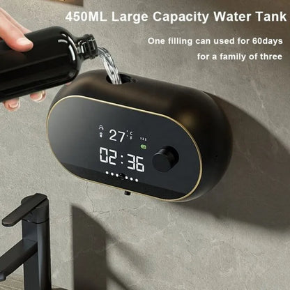 Touchless Liquid Foam Soap Dispenser – Wall-Mounted & Rechargeable