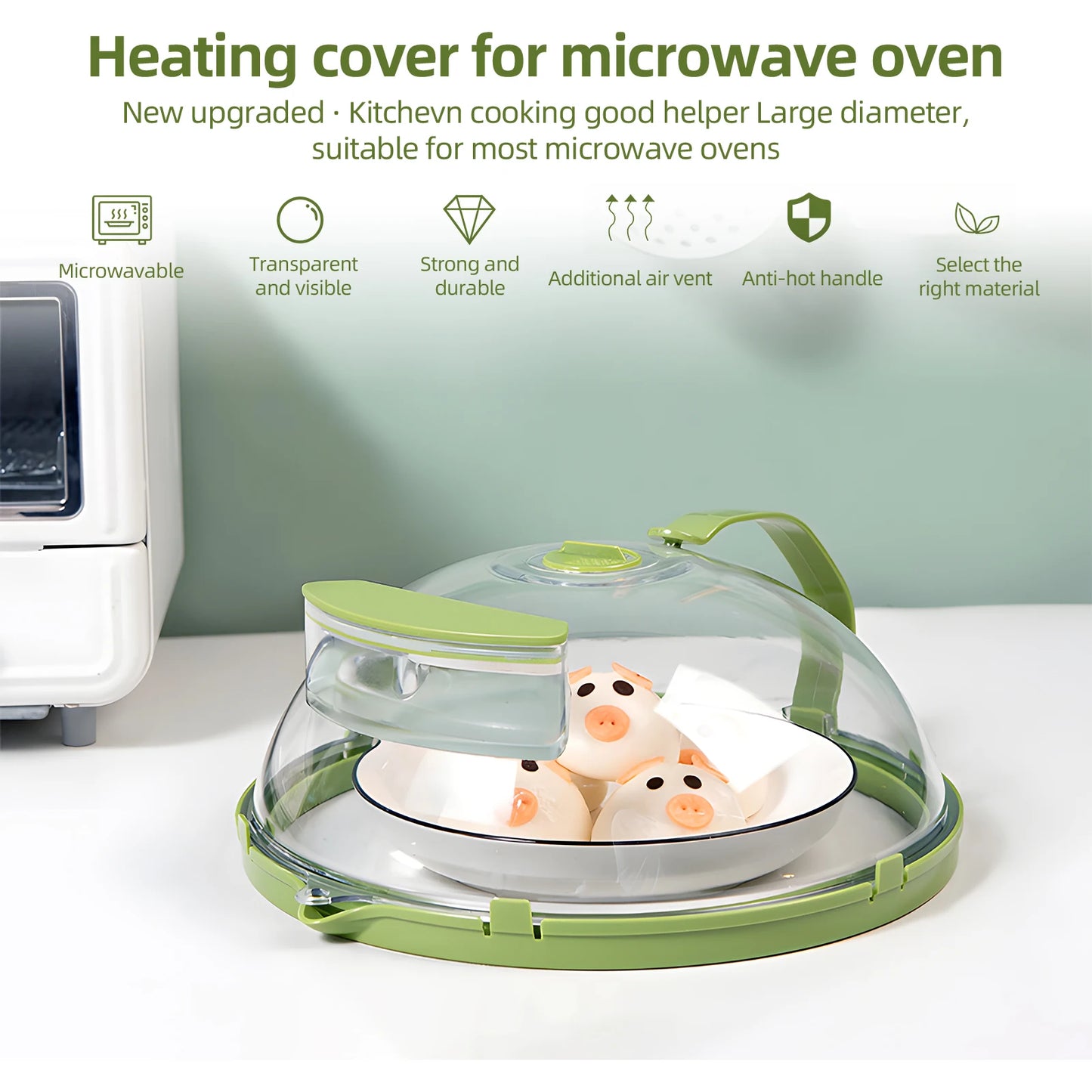 Microwave lid with steam vent