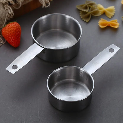 Stainless steel measuring cups and spoons