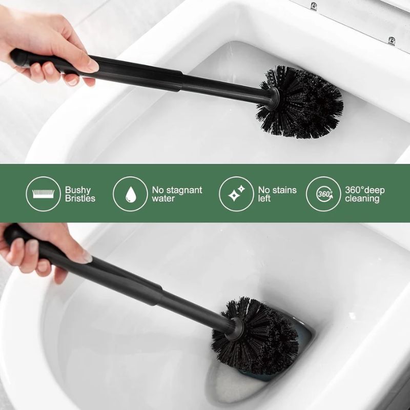 Toilet scrubber with storage